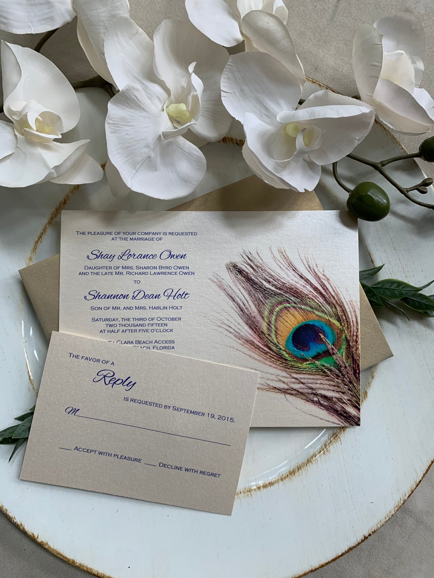 Peacock Invitation Suite