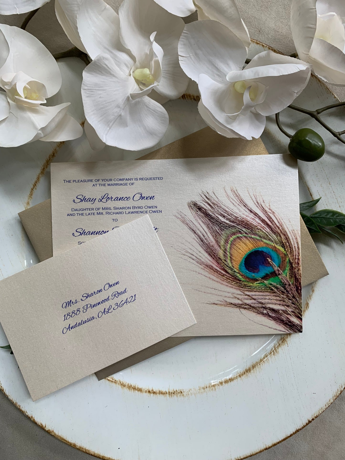 Peacock Invitation Suite