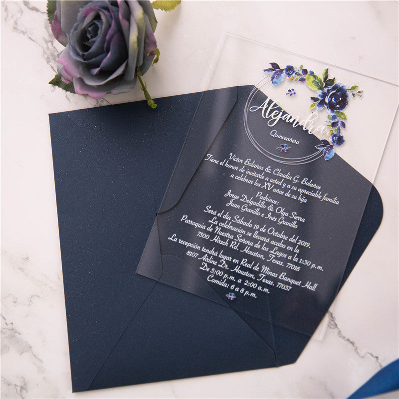 Abigail Dee Acrylic Invitation Suite. – The Extra Detail