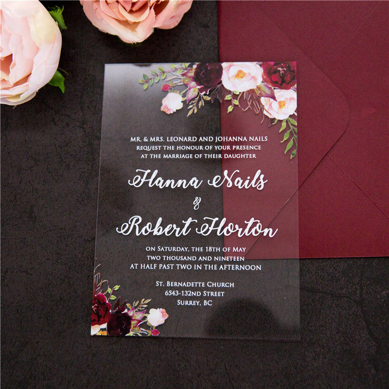 Natalie Foral Acrylic Invitation Suite – The Extra Detail