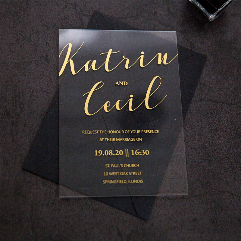 Madison Modern Acrylic Invitation Suite