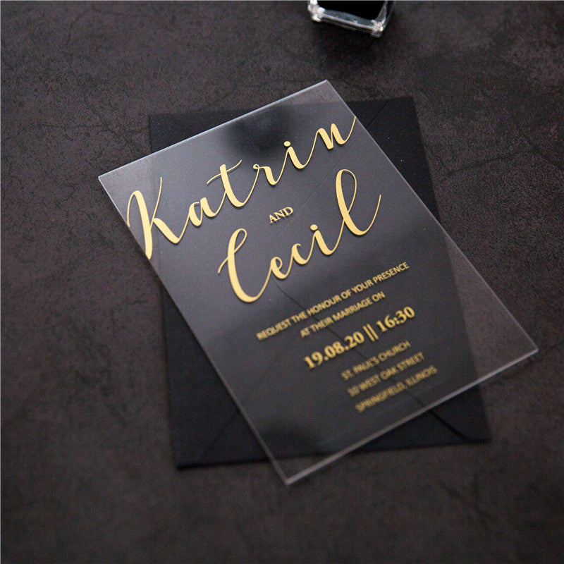 Madison Modern Acrylic Invitation Suite