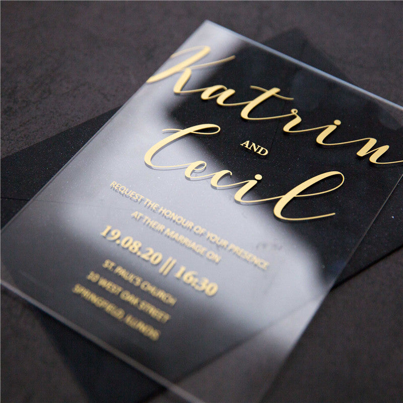 Madison Modern Acrylic Invitation Suite