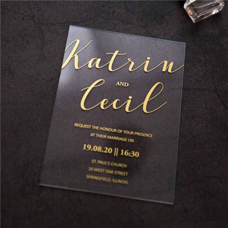 Madison Modern Acrylic Invitation Suite