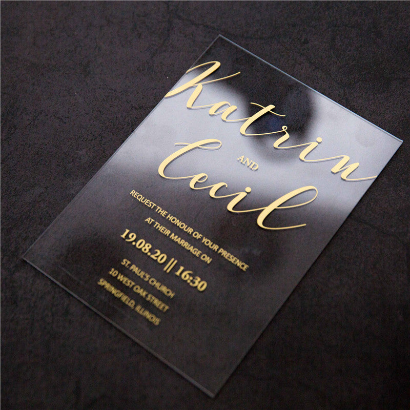 Madison Modern Acrylic Invitation Suite