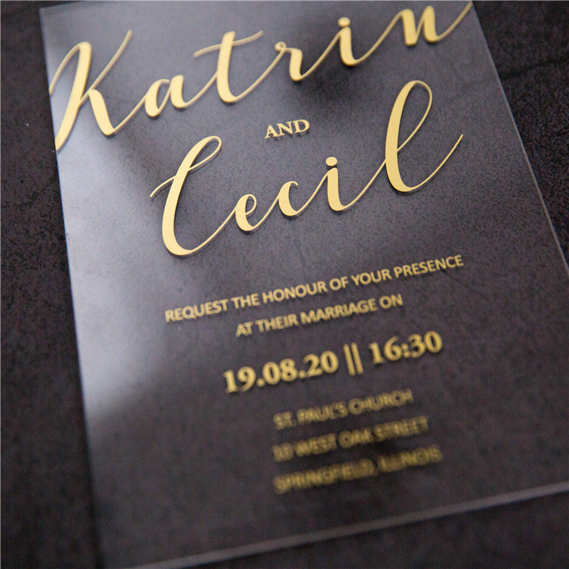 Madison Modern Acrylic Invitation Suite