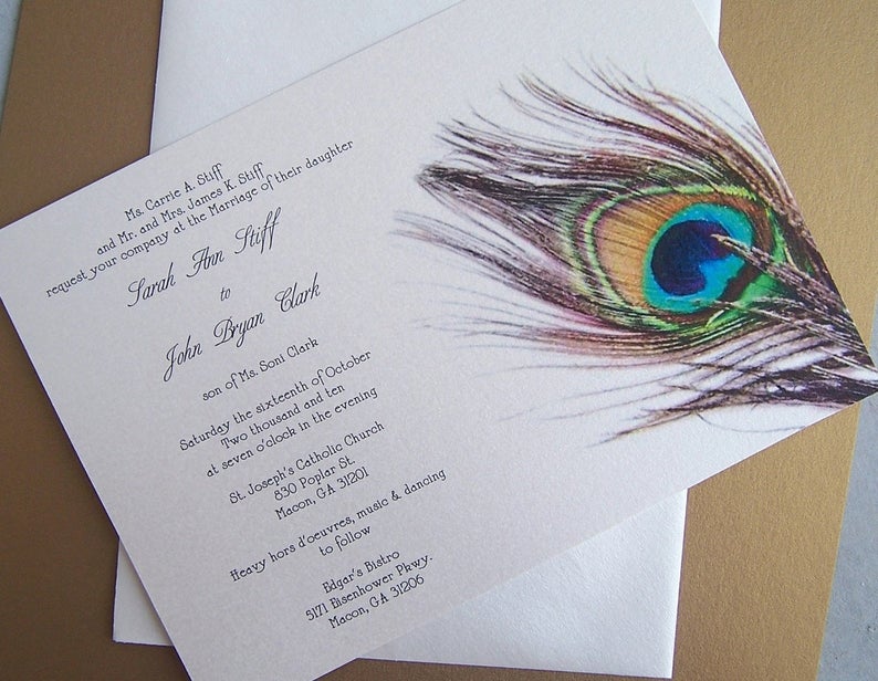 Peacock Invitation Suite