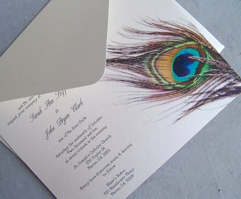 Peacock Invitation Suite