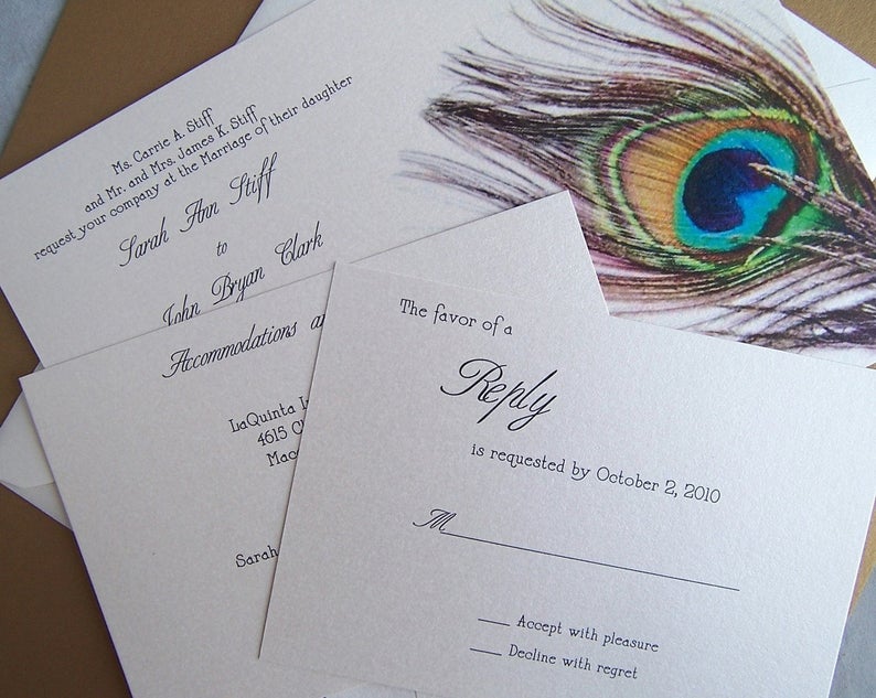 Peacock Invitation Suite