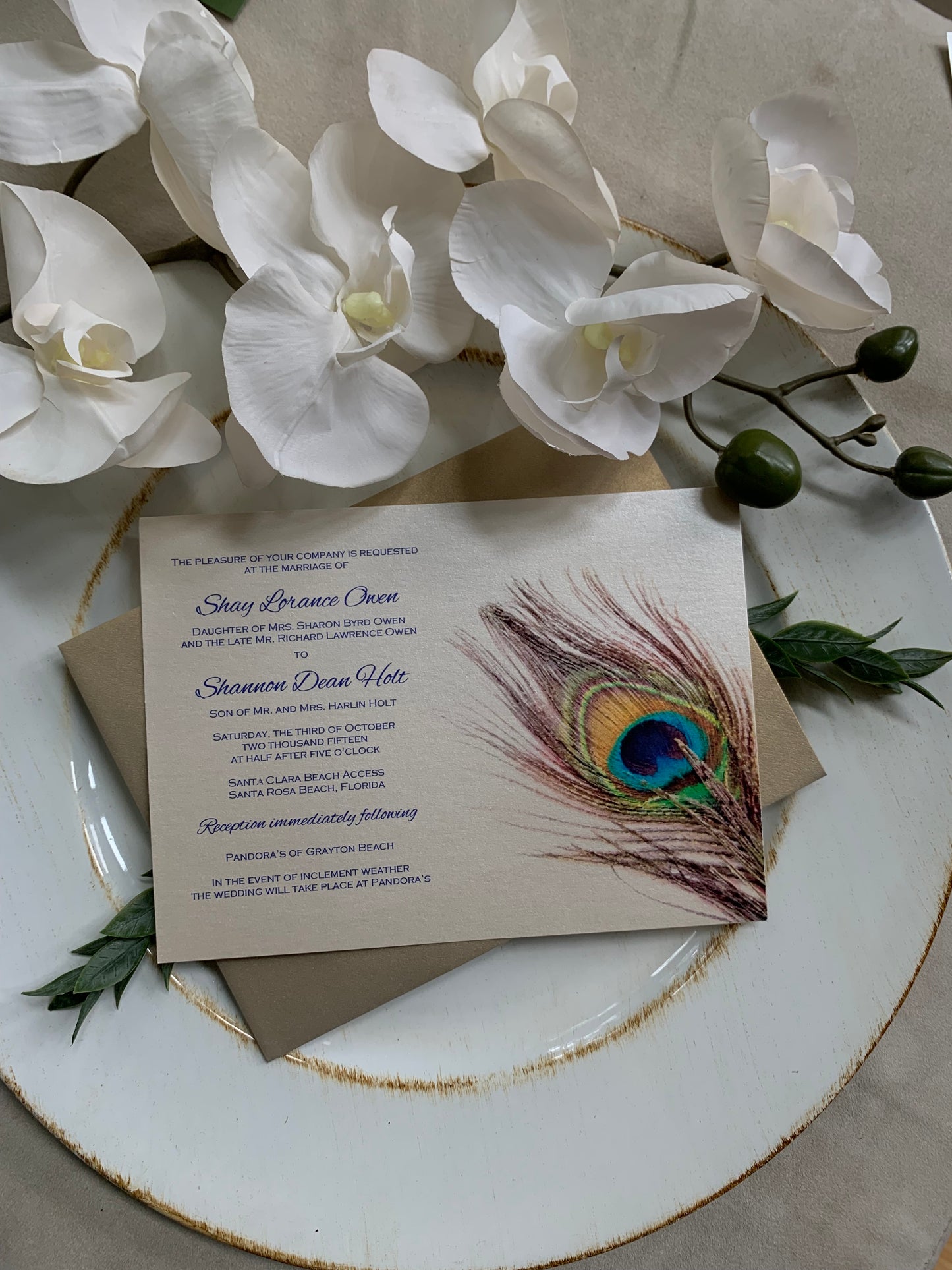 Peacock Invitation Suite