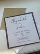 Elegant Floral Wedding Invitation, Geometric Frame Invitation, Purple, Pink, Blush, Gold, Green Invitation, Custom Invitation