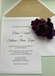Wedding Invitation Suite, Gold Wedding Invitations with RSVP Cards, Custom Wedding Invitations, classic invitations, Rose invitations