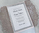 Blush Gold Glitter Lasercut invitation, Pocket fold laser cut invitation, DIY Wedding Invitation, Elegant wedding Invitation