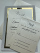 Silver Glitter Wedding Invitations Suite, Gold and Silver Wedding Invitations with RSVP Cards, Custom Wedding Invitations Gold Border
