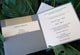 Custom Pocketfold Wedding Invitation: Gold, Grey, Gray, Ivory, Wedding Invitation, Monogram Pocketfold Invitation, Glitz Wedding Invitation