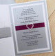 Custom Heart Rhinestone Pocket fold invitation Suite