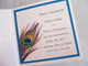Peacock Pocketfold wedding invitation, peacock feather wedding invitation, pocket fold invitation, ivory, teal, blue invitation