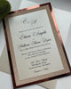 Silver Glitter Wedding Invitations Suite, Gold and Silver Wedding Invitations with RSVP Cards, Custom Wedding Invitations Gold Border