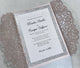 Black Gold picture Glitter Lasercut invitation, Pocket fold laser cut invitation, DIY Wedding Invitation, Elegant wedding Invitation