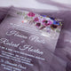 Purple plum Blush Pink Peach Vintage Peony Floral Hanging Acrylic Wedding Invitations