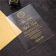 Gold Lettered Glitter Confetti Opal Luxury Custom Acrylic Wedding Invitation