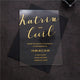Elegant Gold Lettered Acrylic Opal Luxury Modern Custom Acrylic Wedding Invitation