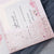 Chic simple Blush Pink and Rose Tri fold Laser Cut Pocket fold Invitation