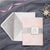 Chic simple Blush Pink and Rose Tri fold Laser Cut Pocket fold Invitation