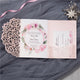 Chic Blush Rose Tri Fold Pocket fold Invitation Folder