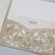Gold Glitter Elegant Tri Fold Lace Pocketfold Invitation Folder