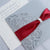 Silver Lace Tri fold Laser Cut Pocket Folder Pink Blush and Burgundy Floral Squared Invitation