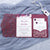 Burgundy Intricate Hearts Lace Tri fold Laser Cut Pocket Folder Elegant Luxury Invitation