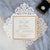 Off White Shimmer Lace Square Laser Cut Folder