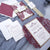 Burgundy Laser Cut Folder Lace Design