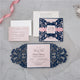 Navy Damask Square Laser Cut Folder
