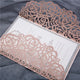 Blush Rose Laser Cut Folder Lace Design