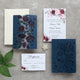 Navy Rose Flower Laser Cut Folder