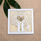 Heart and Tree Square Laser Cut Folder
