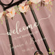 Large Blush Neutral Floral Acrylic Welcome Sign
