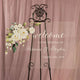 White Rose and Greenery Acrylic Welcome Sign