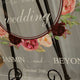 Floral Wreath Wedding Acrylic Welcome Sign