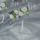 Gorgeous White and Green Floral Acrylic Table Number