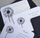 Dandelion Wedding Invitation: Nature Wedding Invite, Flower Wedding Invitation, Custom Invite, Purple/Silver/Yellow/Black/Gold Invitation