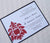 Chic wedding invitation, black, red, white, gold, invitation, damask invitation, modern invitation