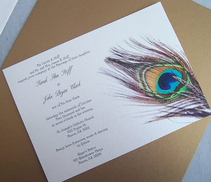 Peacock Invitation Suite