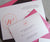 Custom Handmade Monogram Wedding Invitation: Pink, Orange, White, Ivory, Brown Wedding Invitation, Chic Invitation, Modern Wedding Invite