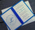 Monogram wedding invitation, Blue wedding invitation, Royal blue wedding invitation