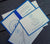 Monogram wedding invitation, Blue wedding invitation, Royal blue wedding invitation