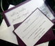 Banded Wedding Invitation, Purple wedding invitation, Silver invitation, Ivory invitation, modern invite, elegant invitation