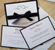 Complete Elegance Ribbon and Bow invitation set, Wedding Invitations, Elegant Invitations, Black and White invitations